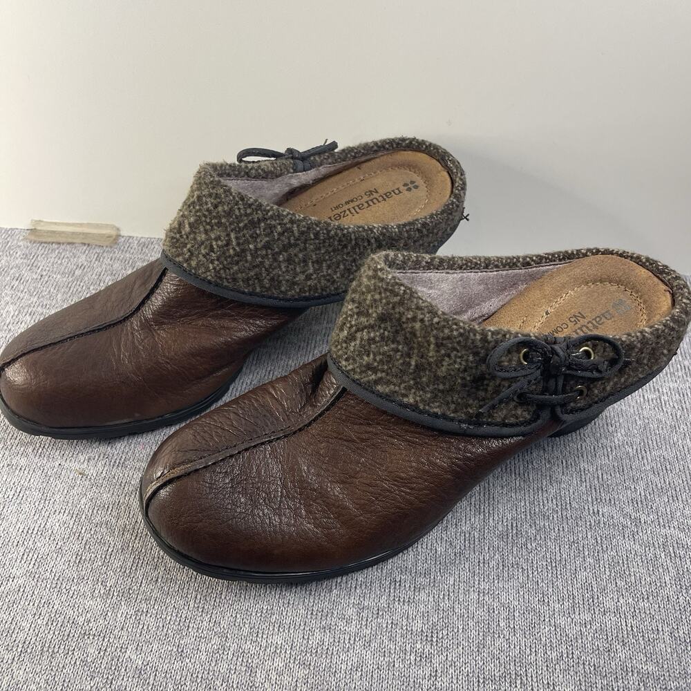 Naturalizer N5 Comfort Women's Slip-On Leather Shoes Size 8 Brown Comfort Casual